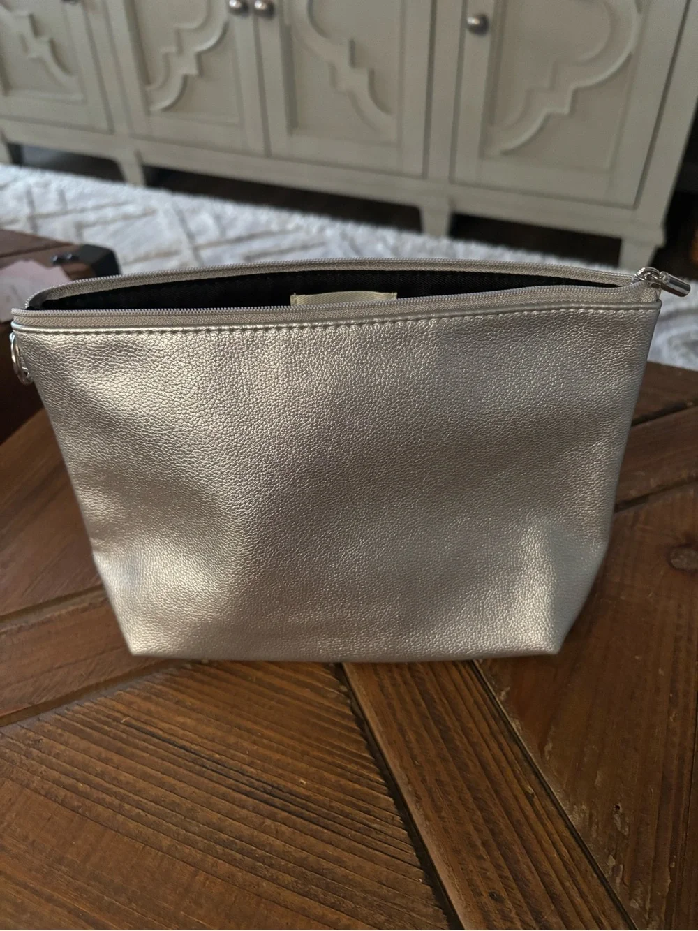 thirty-one Metallic Silver Makeup Pouch